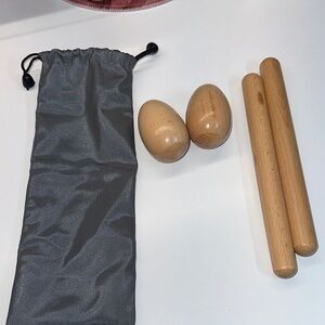 Wooden rhythm sticks & egg shaker